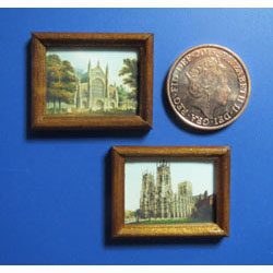 York and Winchester Cathedrals in Wooden Frames